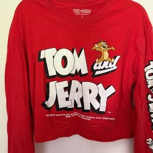 Tom and Jerry Red Long Sleeve Shirt